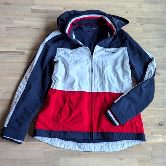 Tommy Hilfiger Colorblock Jacket - Red, White, and Blue (Women's Sz M) - Picture 1 of 6